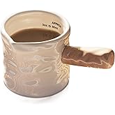 3 oz Ceramic Espresso Measuring Cups with Handle Single Spouts Coffee Milk Measuring Cup with Scale Espresso Shot Pitcher Hea