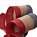 Rustic Patriotic Burlap Striped Ribbon - 2 1/2
