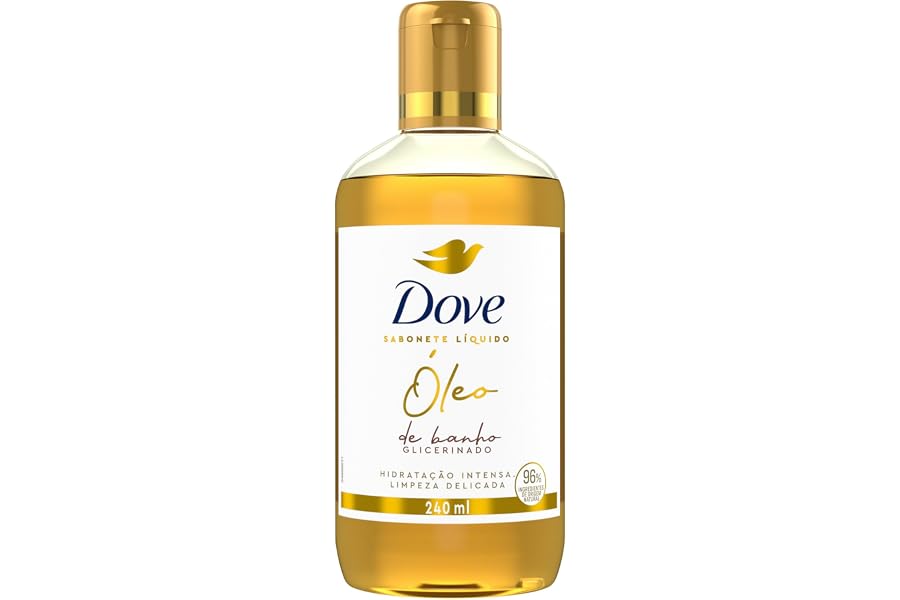 Dove Óleo de Banho Hidratação Intensa e Limpeza Delicada, Glicerinado com 96% Ingredientes de Origem Natural 240 ml