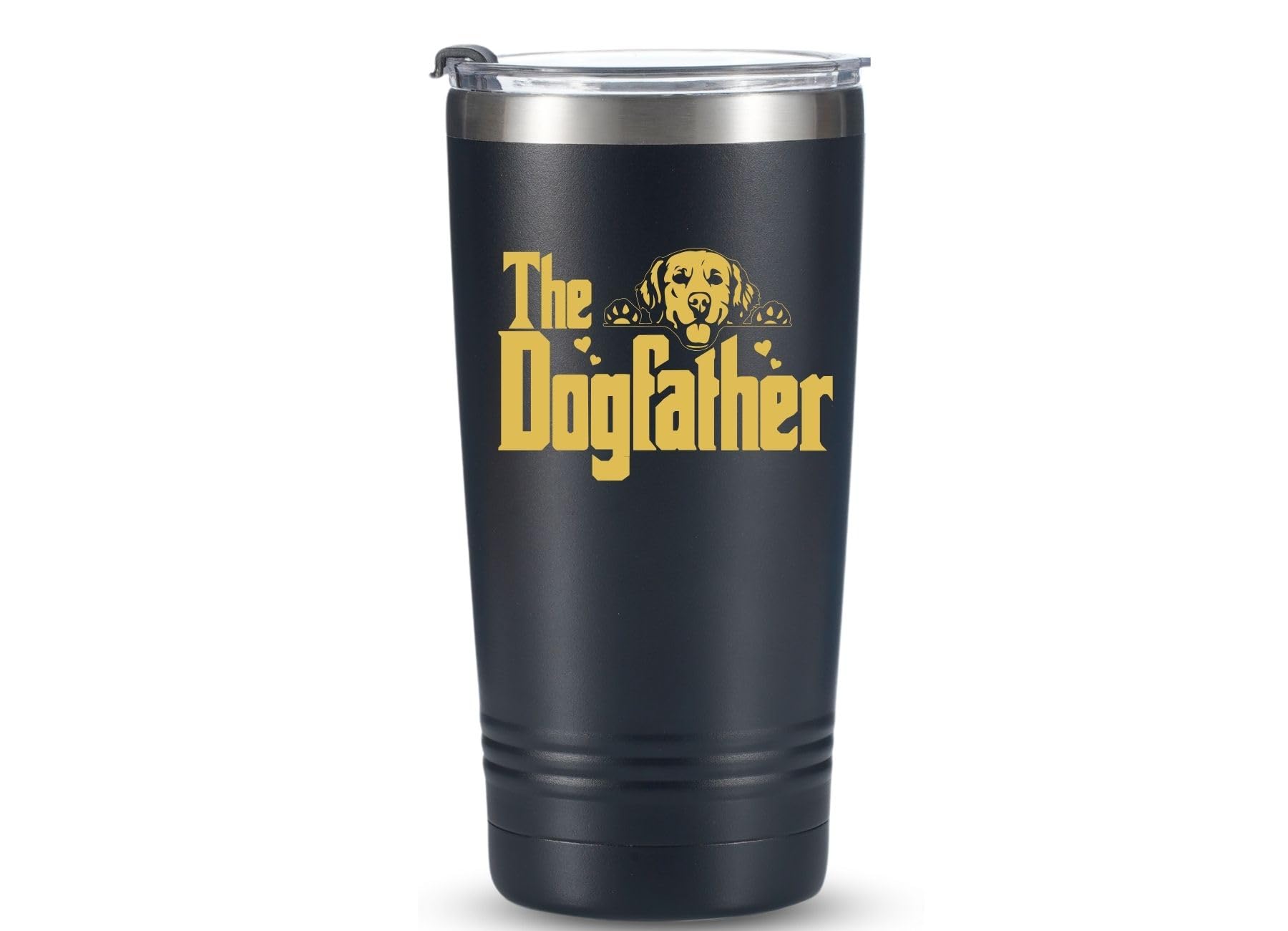 Onebttl Golden Retriever Gifts - Dog Dad & Lover Travel Mug, 590ML Black