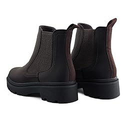 JABASIC Women Chelsea Boots Low Heel Elastic Ankle
