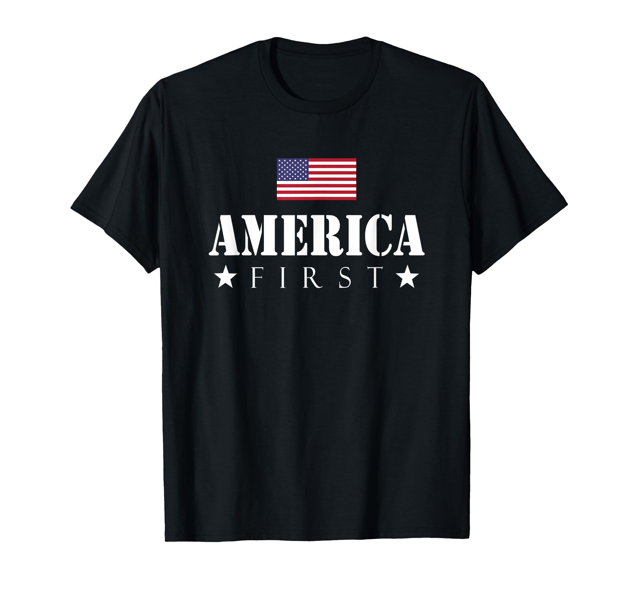 Photo 1 of **RED NOT BLACK** America First America First USA Flag American Pride July 4th T-Shirt XL