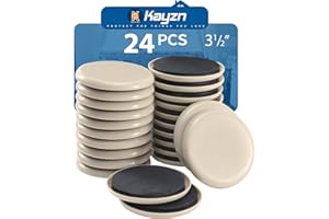 Kayzn Furniture Sliders for Carpet, 24 Pack Heavy Duty Furniture Moving Pads, 3.5 Inch Reusable Furniture Movers Sliders for Protect Carpet Surfaces, Move Heavy Furniture Easy and Quickly!