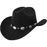 QFE Western Cowboy Hat for Men Women Classic Cowgirl with Buckle Belt Sombrero Vaquero para Hombre Accessories