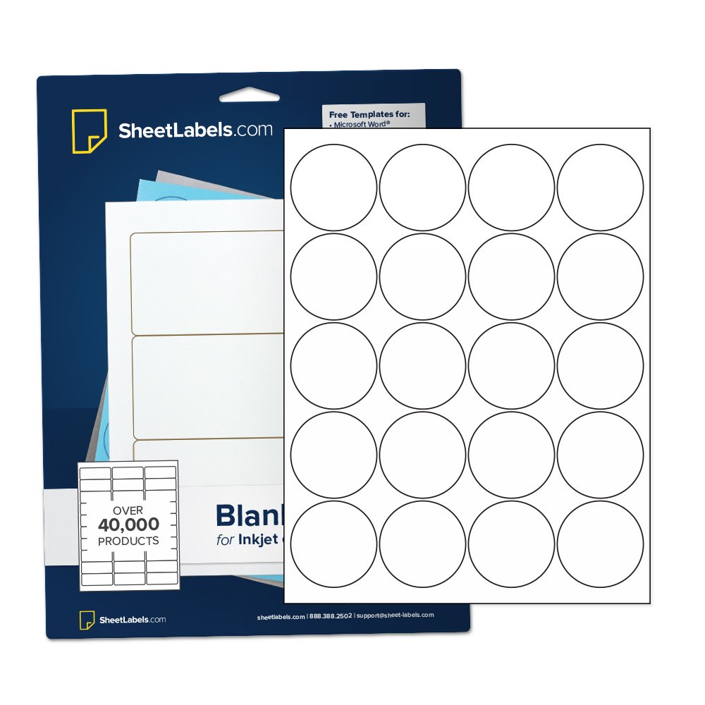 Buy 2 Glossy White Round Labels Inkjet Or Laser Printable More 