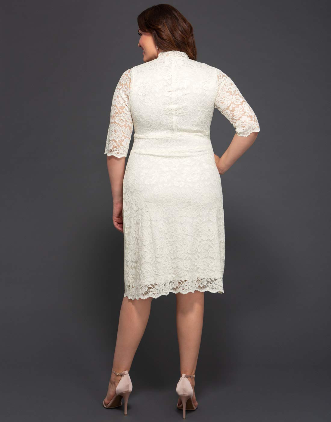 Kiyonna Women's Plus Size Luxe Lace Wedding Dress