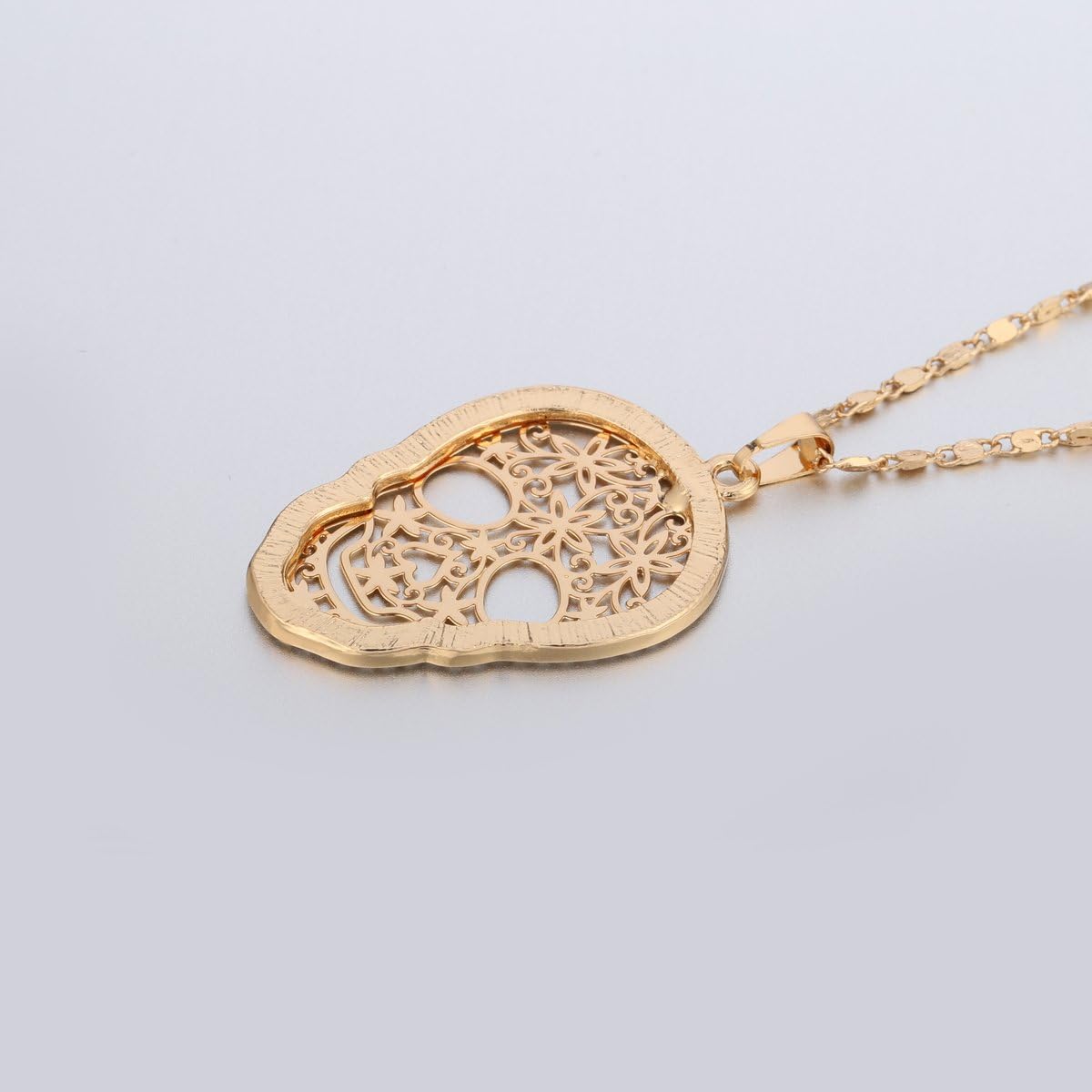 Skull Choker Necklace for Women Fashion CZ Crystal Pendant Necklace Gold Plated Chain Necklace for Women - Image 5