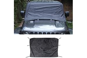 Hgcar Wrangler Windshield Sunshade Covers & Snow Shields compatible with Jeep Wrangler TJ JK,JL, JT 1997-2024