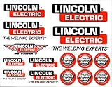 Lincoln Electric Racing Decal Sticker Sheet of 15