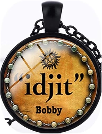 Amazon Com Idjits Pendant Necklace Supernatural Bobby Singer Quote Fandom Jewelry Geeky Fangirl Fanboy Clothing