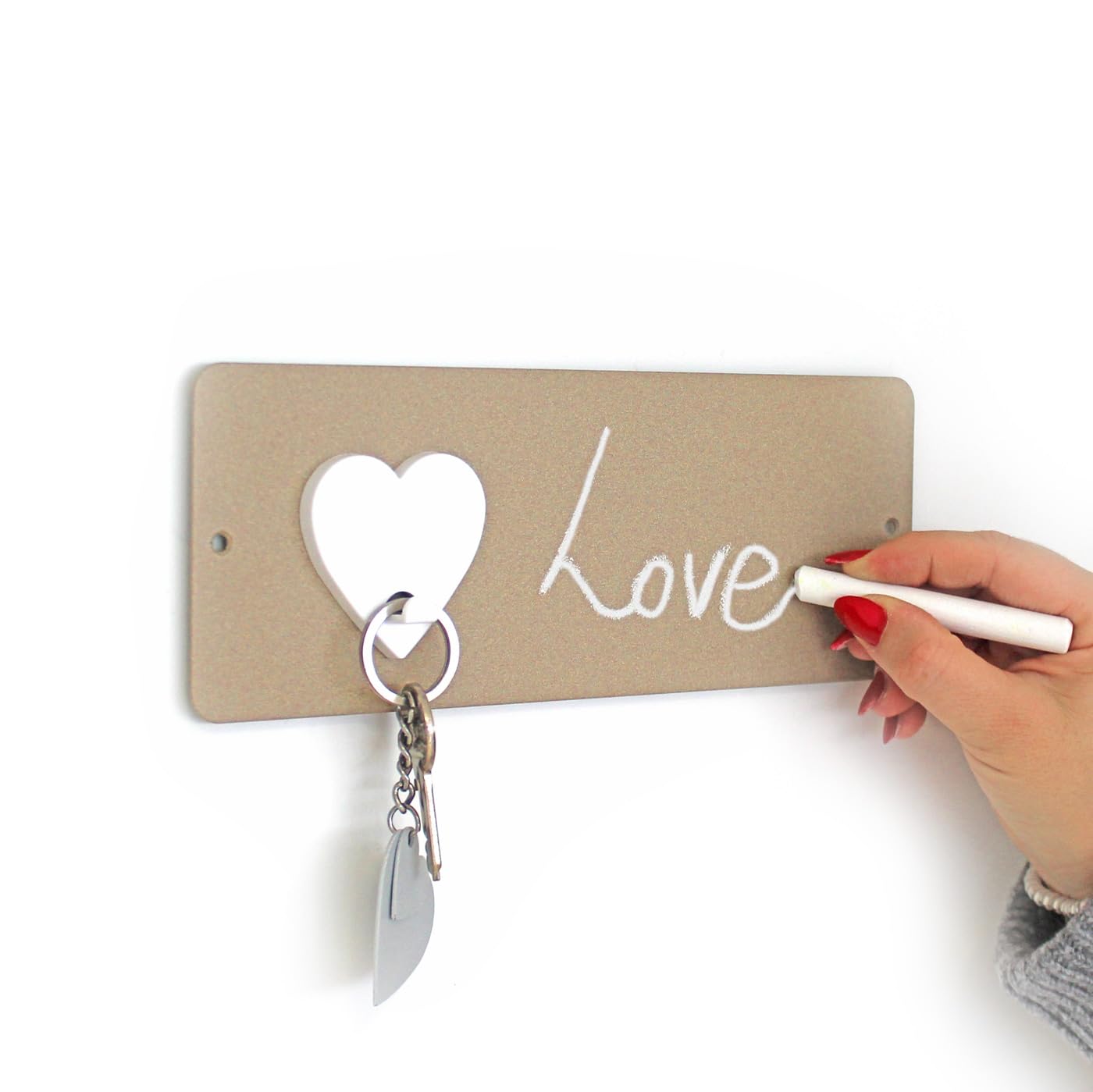 KalaMitica - Magnetic Wall Board - Holder for Fridge Magnets - Beige - 9 x 24 cm