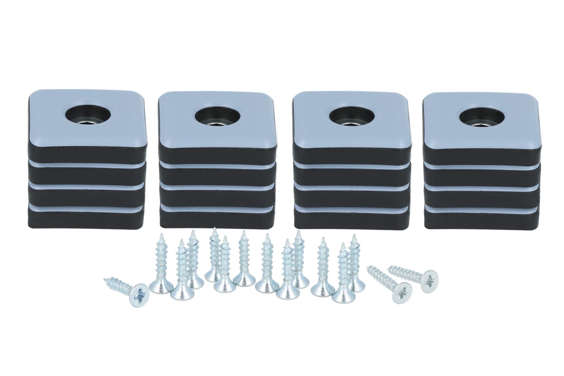 GoodGlides 16 x Teflon Furniture Glider 25 x 25 mm Screw on Teflon Glides Slider for Easy Moving