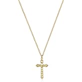 MTMY Gold Cross Necklace 14K Gold Plated Dainty Gold Cross Pendant Necklace for Women Delicate Necklace Jewelry