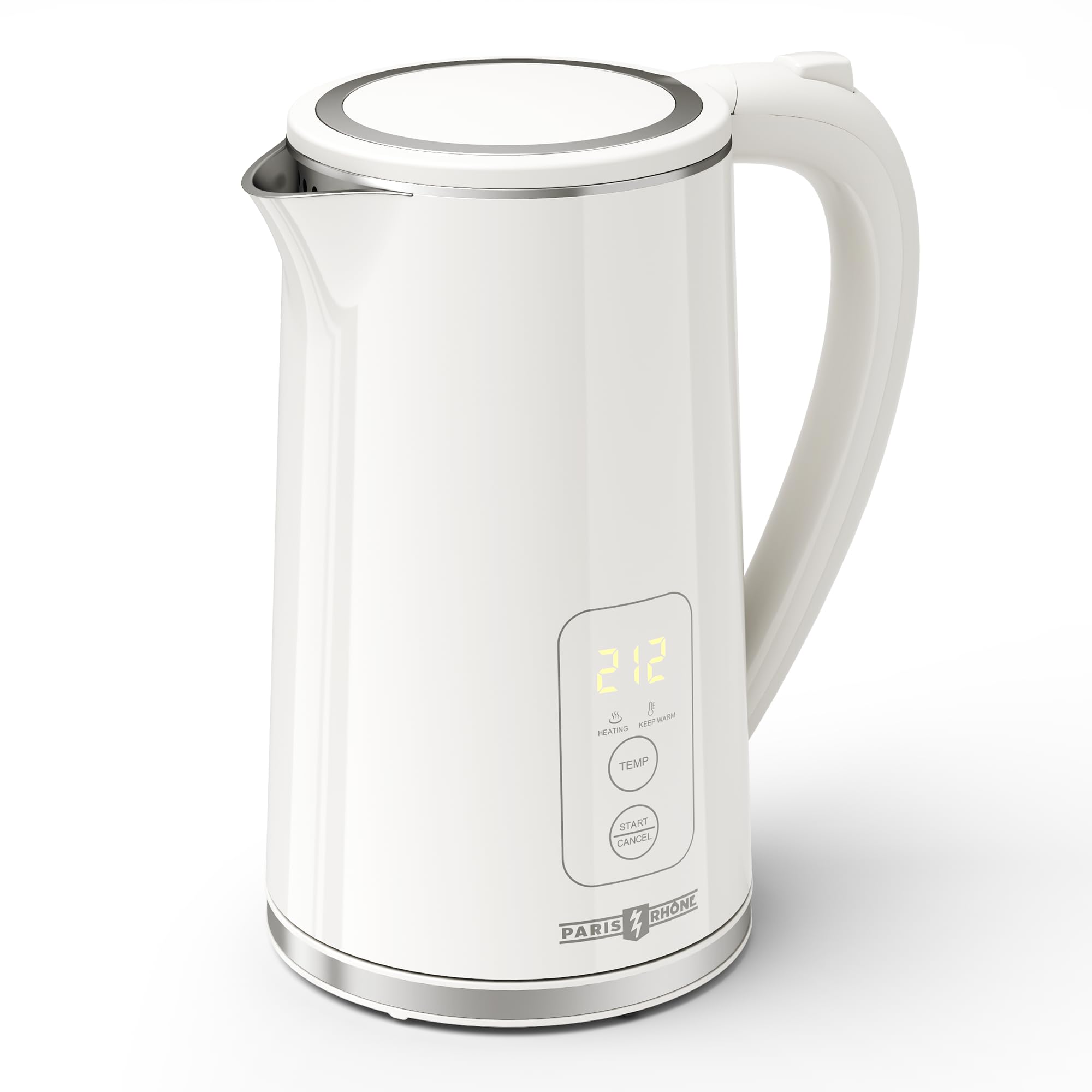 Photo 1 of Electric Tea Kettle, PARIS RHÔNE1.7L Temperature Control Electric Kettle, 4H Keep Warm Water Boiler with 6 Presets, LED Screen Electric Kettles for Boiling Water, Boil-Dry Protection, BPA Free