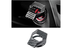 MOLY MAGNOLIA Engine Start/Stop Button Cover, Carbon Fiber Zinc Alloy Car Power Control Trim, Push to Start Button Key Ignition Protective Cover, Universal for Civic CRV XRV Challenger Charger CHR (Carbon Fiber)