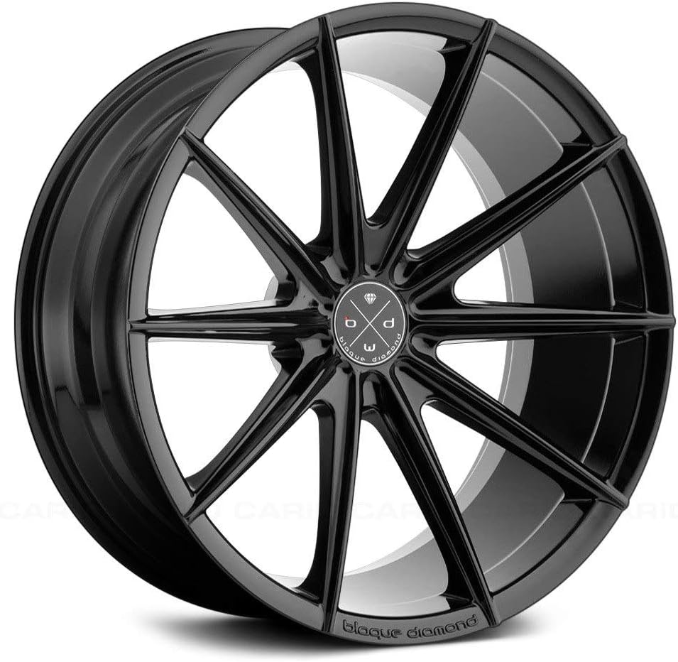 Blaque Diamond BD-11 Gloss Black Wheel with Painted Finish (22 x 9. inches /5 x 115 mm, 15 mm Offset)