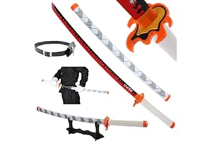 AN SWALLOW Demon Slayer Sword for Cosplay with Belt Holder Stand, 41 inches