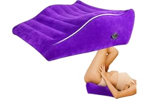 Purple Inflatable Sex Pillow - Sex Pillowcase Wedge Pillow Sex Furniture for Bedroom Sex Games,Inflatable Sex Wedge for Adult