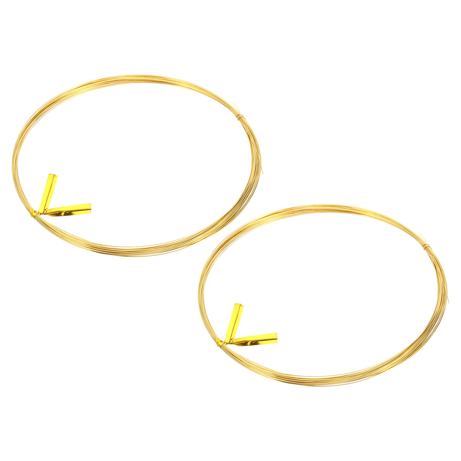 PATIKIL Half Hard Brass Wire, 2Pcs 29Gauge/0.3mm Diameter 10m/32.8ft Pure Craft Wire for Jewelry Making Beading Garden Plants