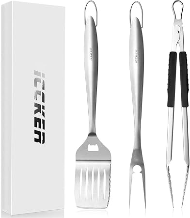 Amazon Com Iccker Bbq Grilling Tools Kitchen Tongs Spatula
