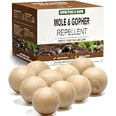 LEBMP Mole Repellent, Gopher Repellent, Groundhogs Repellant Outdoor-10Pcs | Vole Deterrent, Armadillo Repellent for Lawns, Keep Mole Out of Yard, Get Rid of Gophers, Covers Up to 120 Sq Ft