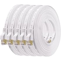 HUGIN CAT 8 Ethernet Cable 1.5ft 5 Pack, Flat 40Gbps