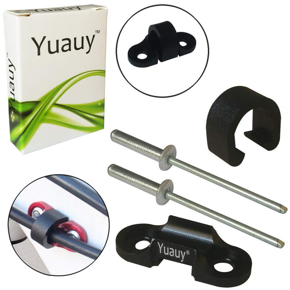 Yuauy MTB Bike Cable Guide 2 Rivets Brake Cable Shift Cable Derailleur Cable Base Guide Clip