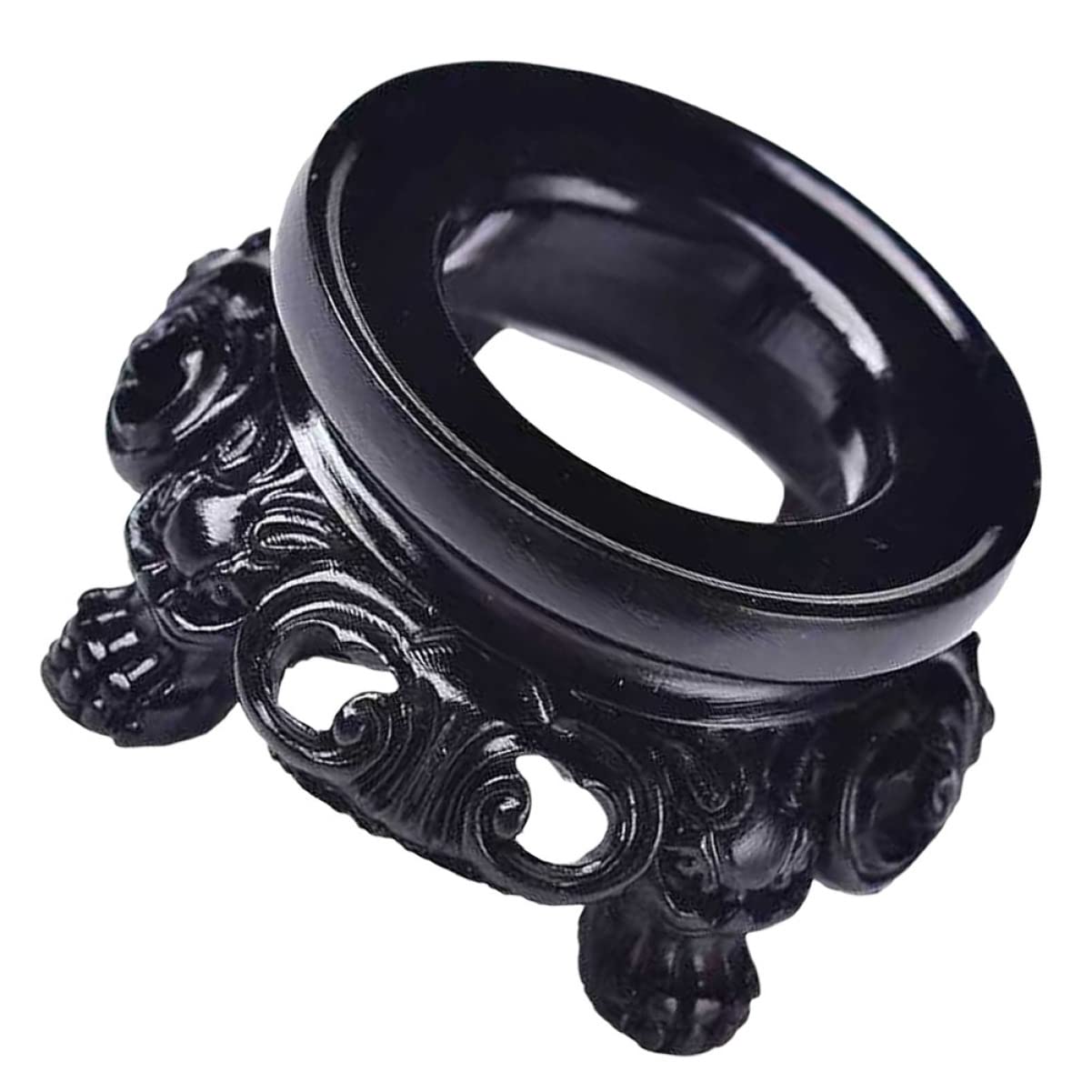 AOKWAWALIY Crystal Ball Base Crystal Balls Display Stand Crystals Sphere Ball Egg Display Stands Dragon Egg Quartz Ball Holder Crystal Display Tennis Rack Synthetic Resin Office Halloween