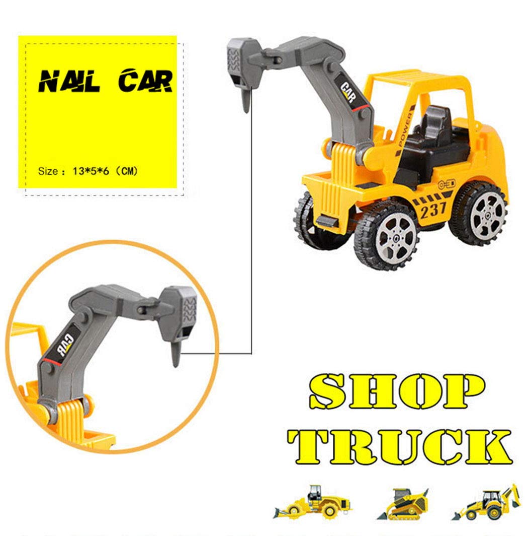 Angoo 6Pcs Construction Vehicle Truck Push Engineering Toy Cars Children Kid Toys, Perfect Truck Toy for Toddler Boys Girls