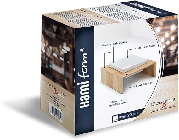 Hamiform Gamelle En Bois Et Ceramique Pour Chat Amazon Fr Animalerie
