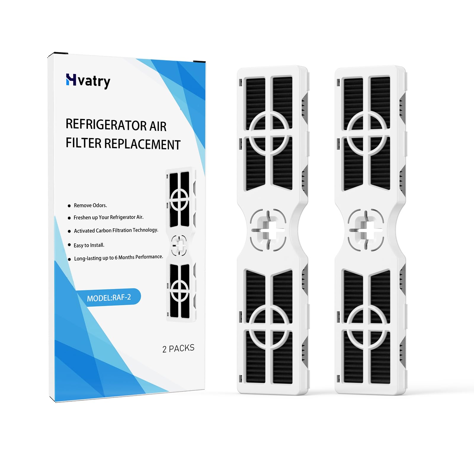 Photo 1 of Hvatry Pure Air AF-2 Air Filter Replacement for Frigidaire FRGPAAF2 - Compatible with Frigidaire Gallery & Electrolux - Removing Odors to Freshen up Air - 1.77x7.7 inch, 2 Packs