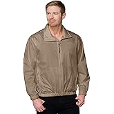 AFC Men's Lightweight Windbreaker Zip Up Jacket Small to 6x Big & Tall Coat (US, Alpha, 5X-Large, Big, Regular, Khaki)