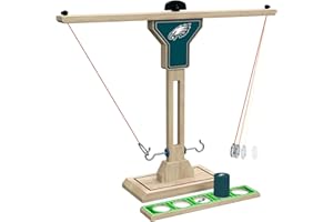 Wild Sports NFL Wooden Ring Swing Battle - Head-to-Head Ring Toss Hook & Ring Game for NFL Fans