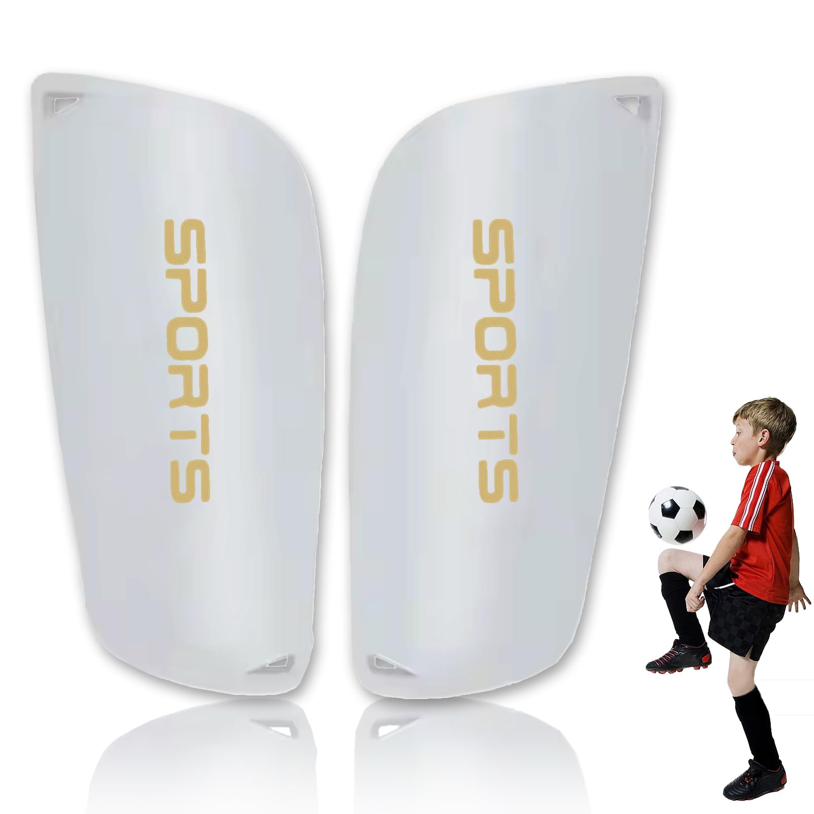 NICECONE 2 Pcs Shin Guards Pads For 6-12 Years Kids, Mini Shin Pads with EVA Cushion Protection Boys Girls Shin Guards for Soccer Football Game