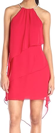 betsy and adam chiffon dress