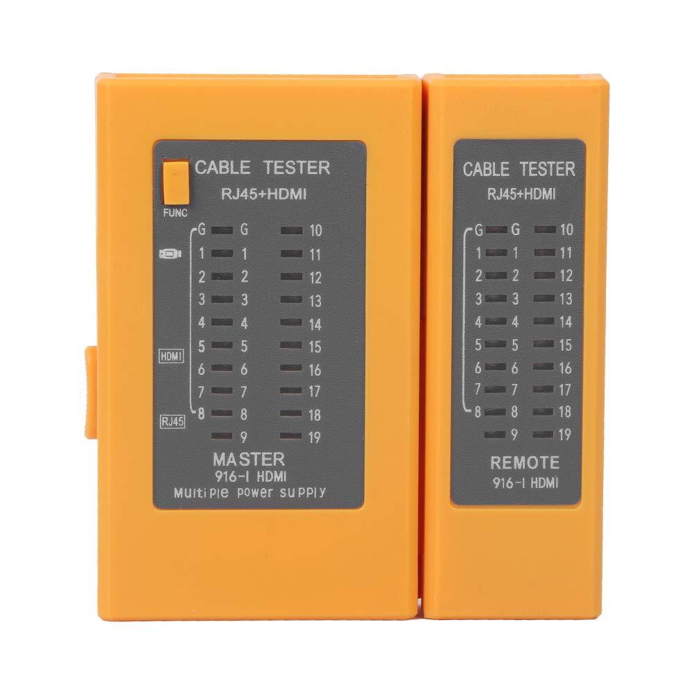 Cable Tester, ABS Multifunction Anti-fall Anti-shock Network Line Finder with Indicator Display Industrial Control Elements for RJ45+HDMI