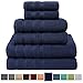Premium, Luxury Hotel & Spa Quality, 6 Piece Kitchen and Bathroom Turkish Towel Set, Cotton for Maximum Softness and Absorbency by American Soft Linen, [Worth $72.95] (Navy Blue)
