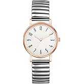 Avaner Women's Stretch Band Watches: Ladies Colorful Elastic Strap Easy Reader Analog Quartz Bangle Wrist Watch