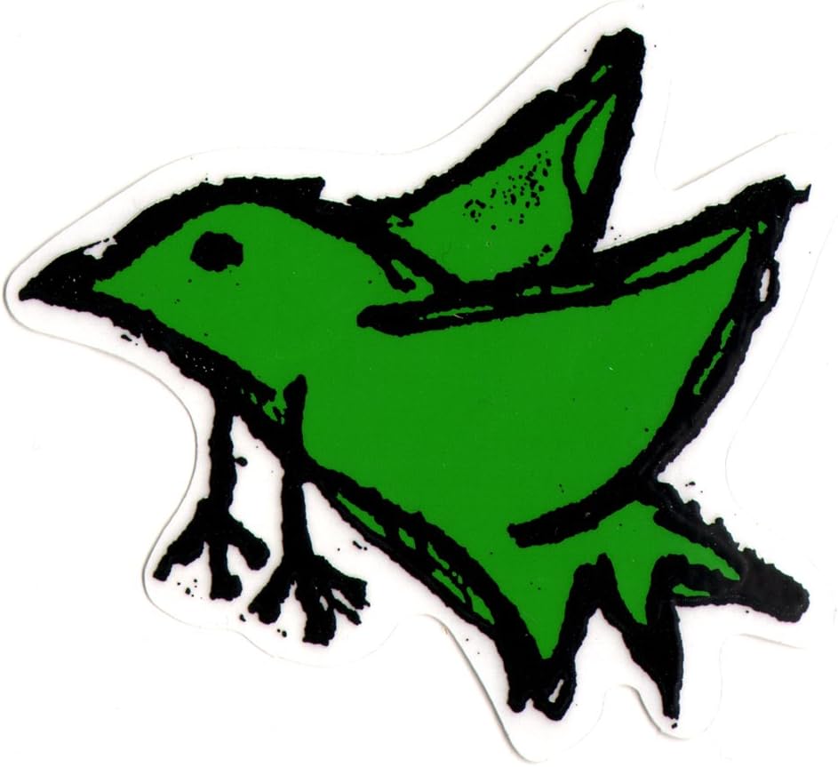 Foundation Bird Skateboard Sticker - Green - 9cm wide approx. skate snow surf board bmx guitar van