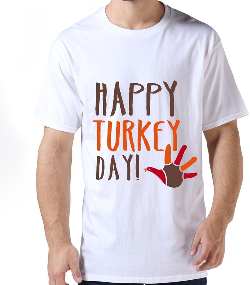 Printed THANKSGIVING Happy Turkey Day Men Tshirts Clothing