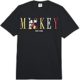 Disney Mickey and Friends Mickey Mouse Est. 1928 Simple Text Comfort Colors Adult Heavyweight T-Shirt