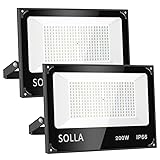 SOLLA 2 Pack 200W Led Flood Light, 20000lm 3000K