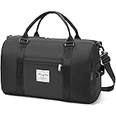 AMXNX Gym Bag for Women Sports Duffle Bag with Wet Pocket and Shoe Compartment Overnight Weekender Carry on Bag Travel Sport
