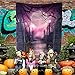 OurWarm 5x7FT Halloween Photo Cloth Backdrop Photography Background for Halloween Party Decorations Studio Photo Props