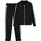 amropi Women's 2 Piece Tracksuit Sweatsuits Sets Hoodie Sweatshirt and Jogging Sweatpants Suit