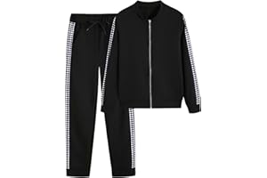 amropi Women's 2 Piece Tracksuit Sweatsuits Sets Hoodie Sweatshirt and Jogging Sweatpants Suit