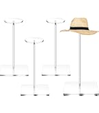 RSSCIIIUL Lot de 2 présentoirs transparents en acrylique pour chapeaux et perruques, hauteur réglable, support de base d'haltère carrée, support pour chapeaux, bijoux, montres et casques RSSCIIIUL Lot de 2 présentoirs transparents en acrylique pour chapeaux et perruques, hauteur réglable, support de base d'haltère carrée, support pour chapeaux, bijoux, montres et casques