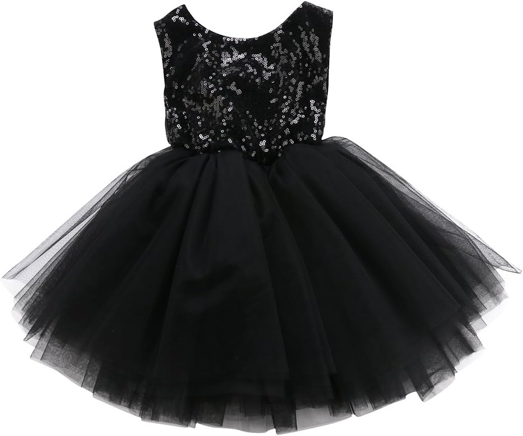 EmmababyBaby Girls Valentine's Day Flower Wedding Pageant Princess Bowknot Party Dress Infant Lace Tutu Dresses 0-5Years