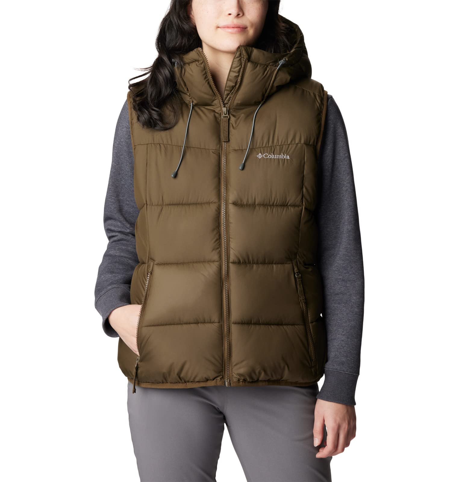 Photo 1 of Columbia Women's Pike Lake II Insulated Vest, Olive Green, Medium