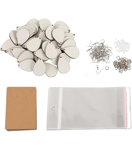 SHUANGART 60 Pcs Sublimation Earring Blanks - Teardrop Glitter Faux Leather With Hooks & Paper For DIY Jewelry Making